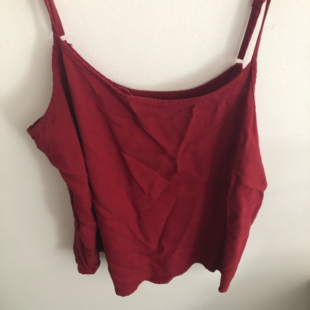 LA Hearts Maroon Red Tank with Adjustable straps